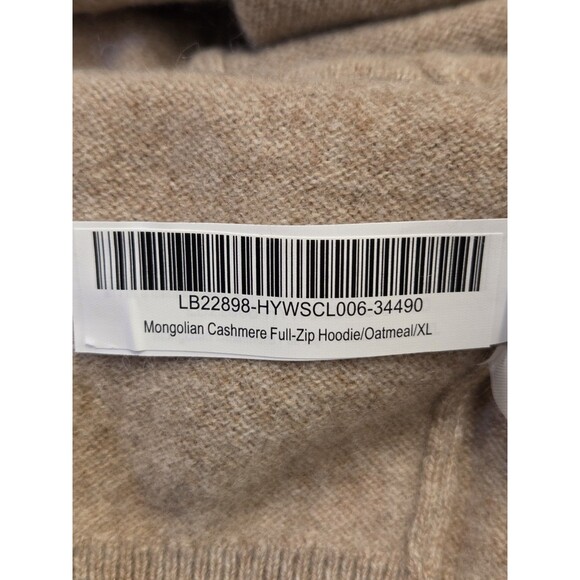 Quince 100% Mongolian Cashmere Full Zip Hoodie Womens XL NWT Oatmeal - Picture 7 of 13
